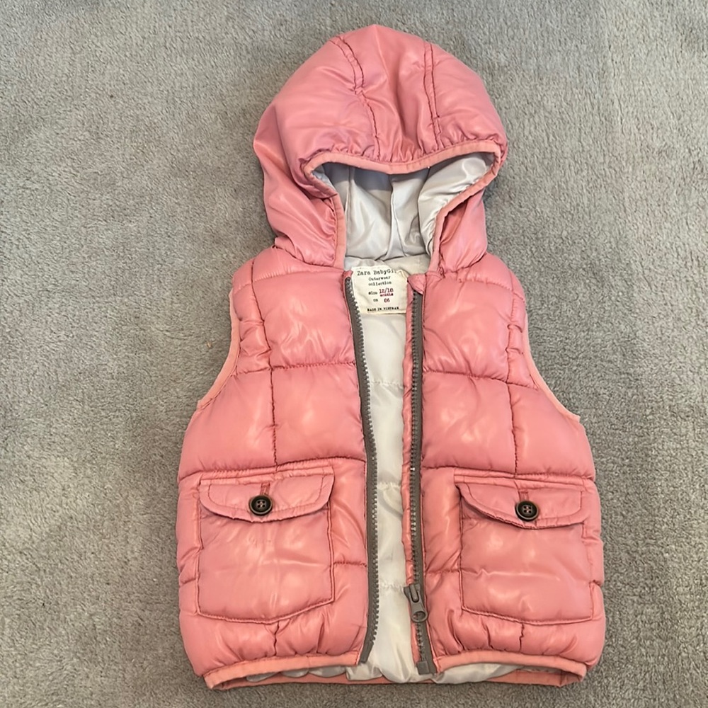 Zara babyGirl Pink Vest 12-18M